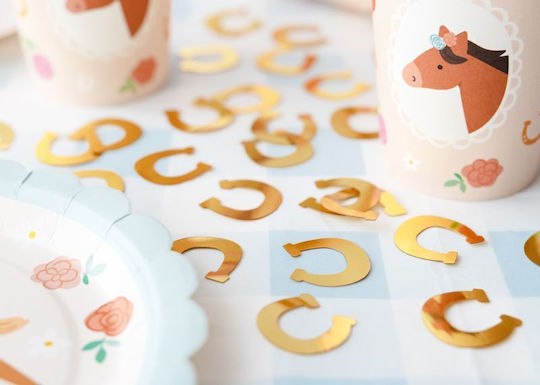 Horse Shoes Halloween Confetti Gold 15gr
