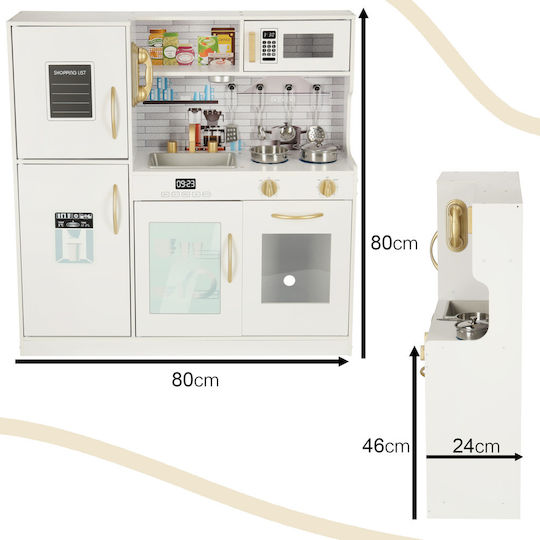 ikonka New York aus Hölzernes Weiß für 3+ Jahre 80 cm 4 Stück