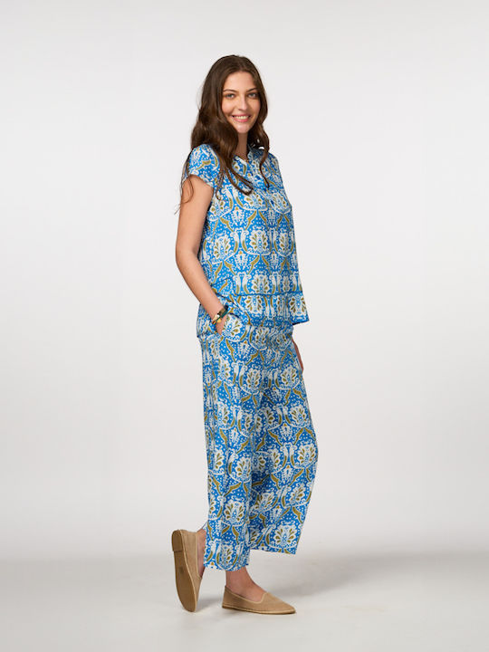 Achilleas Accessories Feminin Caftan de Plajă Albastru