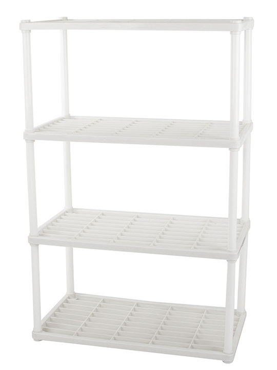 Verk Group Επιδαπέδια Ραφιέρα Μπάνιου Πλαστική 64x41x22cm Λευκή