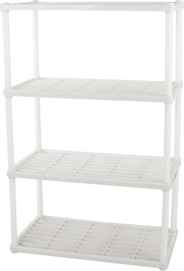 Verk Group Rafturi de baie Raft Baie Plastic 64x41x22cm Albă