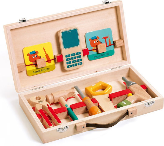 Djeco Spielzeug Zum Spielen Kinder-Tools Mit Hölzernen Werkzeugen Aus Holz Für 3+ Jahre