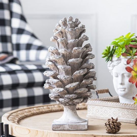 Christmas Decorative Plastic Tree Cone 18cm Green