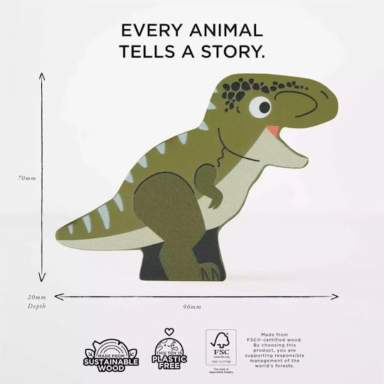 Le Toy Van Jucărie de Stivuire Dinozauri din Lemn pentru 18++ Luni