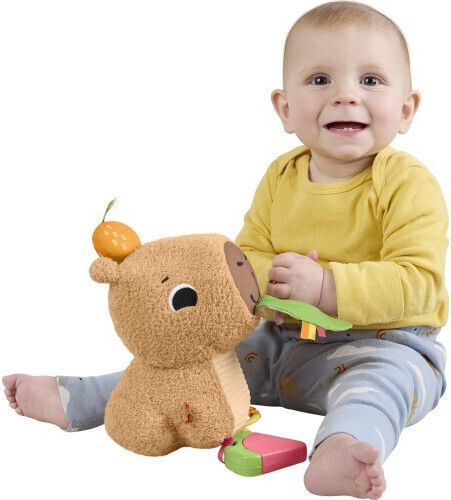 Fisher Price Capybara Animal Fabric with Sounds for 3+ Months