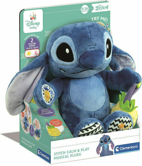 Clementoni Baby Activity Toy Stitch Fabric with Music for 6+ Months