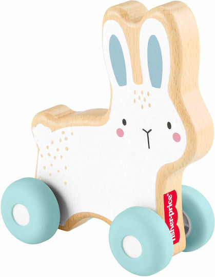 Fisher Price Jucărie de Tras Iepuraș din Lemn pentru 6++ Luni