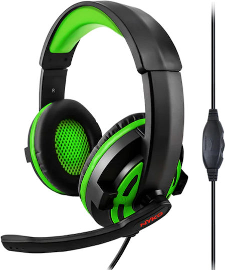 NYKO NX-2600 Over Ear Gaming Headset με σύνδεση 3.5mm Πράσινο for Nintendo Switch / PC / PS4 / PS5 / XBOX