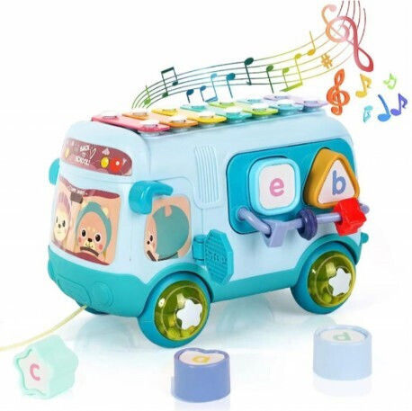 Lazarid Baby Toy Puzzle Taxi Bus for 18++ Months