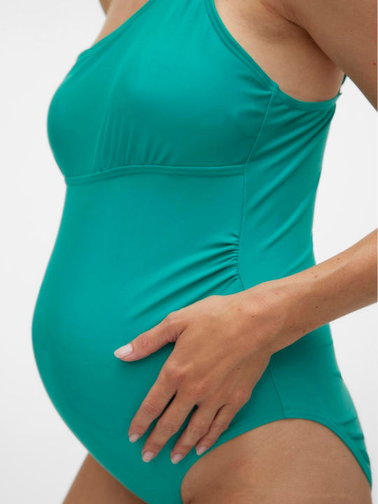 Maternity Swimsuit Turquoise 20020097 Lulu Mamalicious