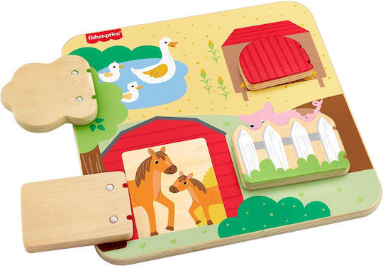 Fisher Price Ζωάκι Πινακας από Ξύλο για 18+ Μηνών