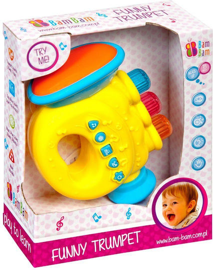Bam-Bam Jucărie pentru Bebeluși Funny Trumpet cu muzică pentru 18++ Luni (Diverse modele) 1 buc