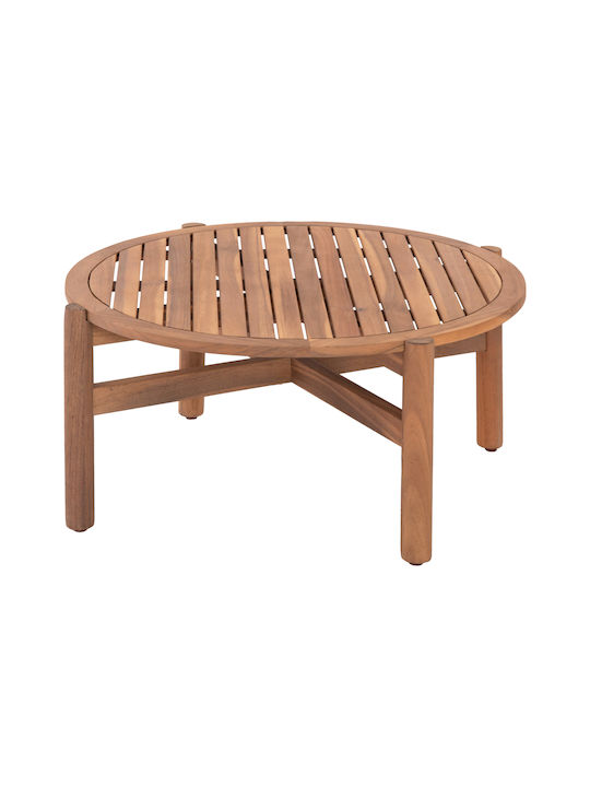 Catering Garden Table for Small Outdoor Spaces Made of Acacia Foldable Sanji Natural 86x86x41cm