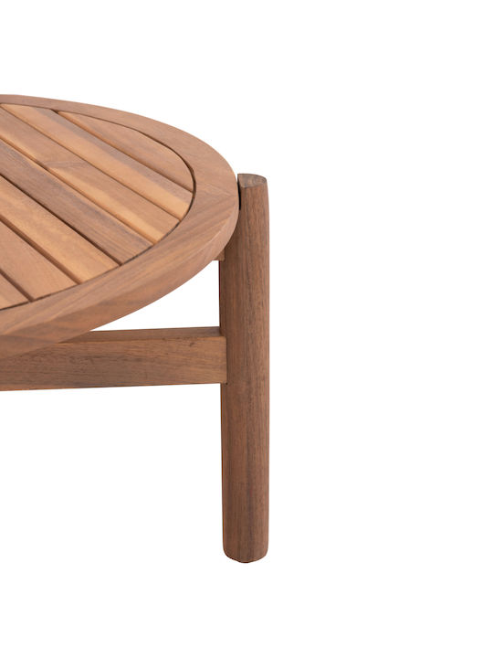 Catering Garden Table for Small Outdoor Spaces Made of Acacia Foldable Sanji Natural 86x86x41cm