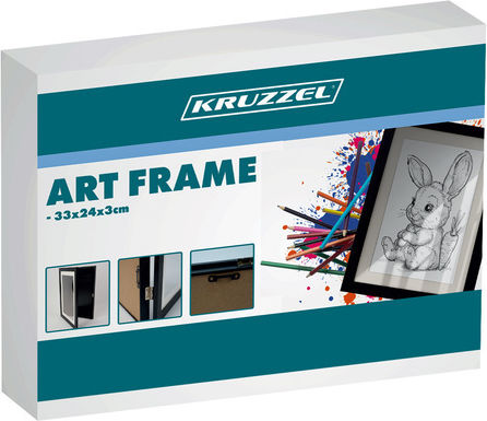 Kruzzel Kunststoff Fotorahmen mit Schwarzem Rahmen