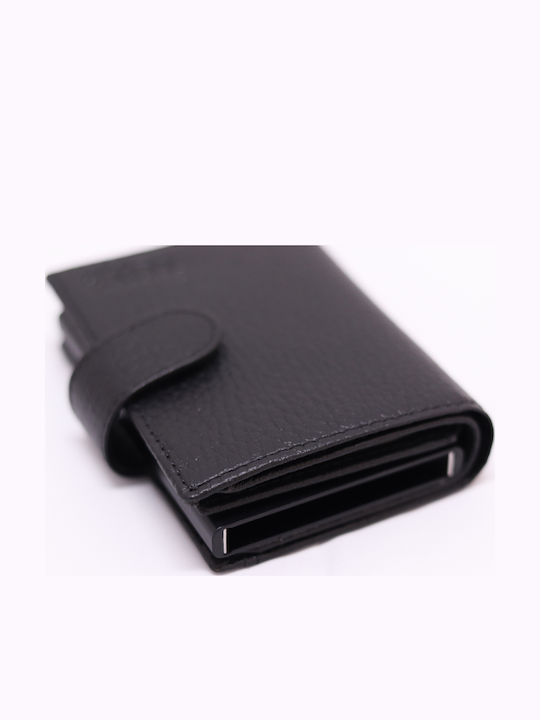 Ανδρικό Πορτοφόλι με RFID και Μηχανισμό Slide Μαύρο