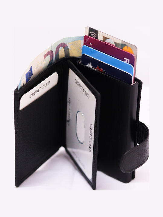 Ανδρικό Πορτοφόλι με RFID και Μηχανισμό Slide Μαύρο
