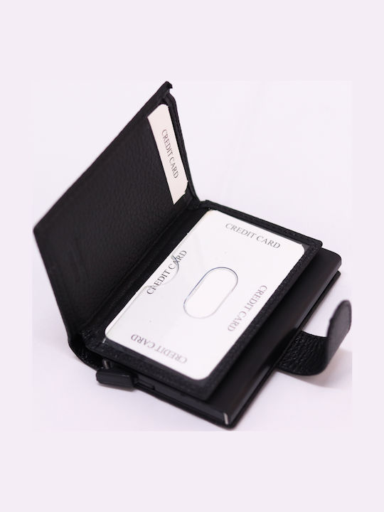 Ανδρικό Πορτοφόλι με RFID και Μηχανισμό Slide Μαύρο