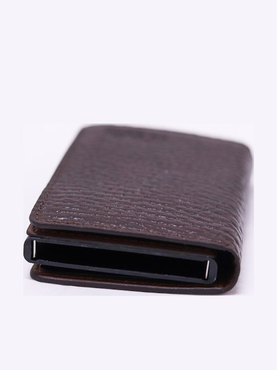 Men's Wallet Classic with RFID and Slide Mechanism Brown