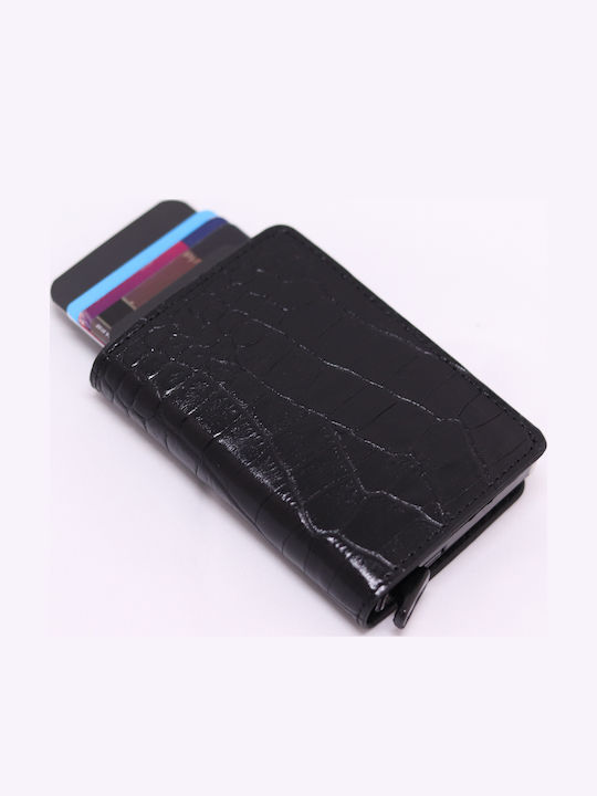 Ανδρικό Πορτοφόλι με RFID και Μηχανισμό Slide Μαύρο