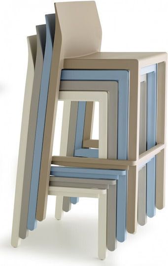 Stool for Bar Outdoor Γκρι Ανοικτο 48x47x88cm