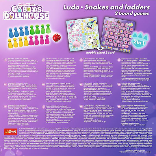 Board Game Ludo And Snakes & Ladders for 2-4 Players 4+ Years Old Trefl