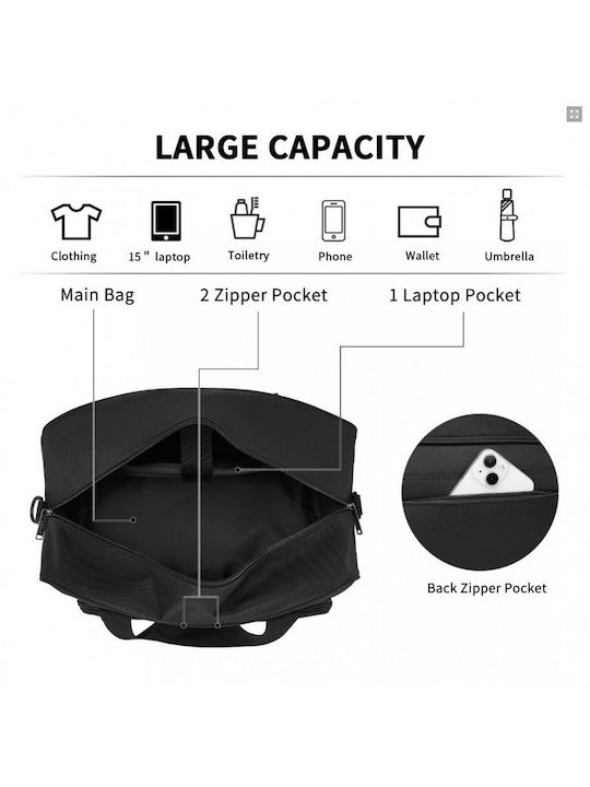 Miss Lulu Shoulder / Handheld Bag for Laptop Black TVK2456-BK