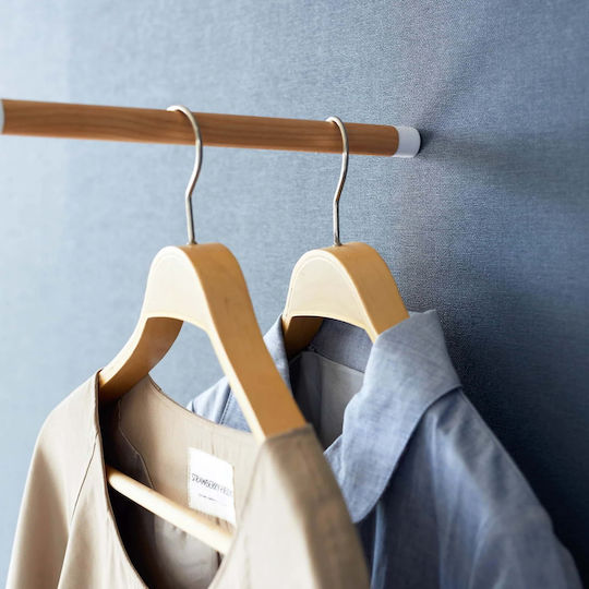 Yamazaki Wall Mounted Metallic Coat Rack White Tower 38.5x47x162cm