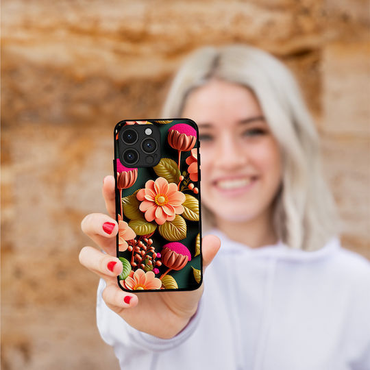 Sonique 3D Flower Series Case for Motorola Edge 50 Fusion 5G Salmon