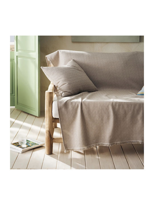Gofis Home Keira Armchair Throw Jacquard 180x180cm 13 Tree Brown