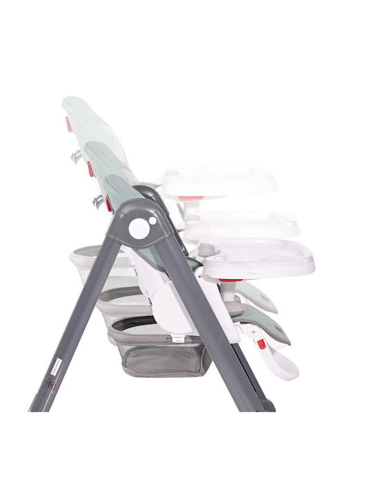 Lorelli Party Foldable Baby Highchair With Adjustable Height Green