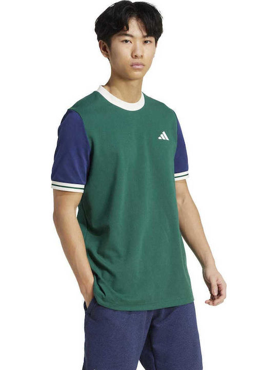 adidas Heritage Tennis Tee JC6741 Men's Green Tennis Clothes