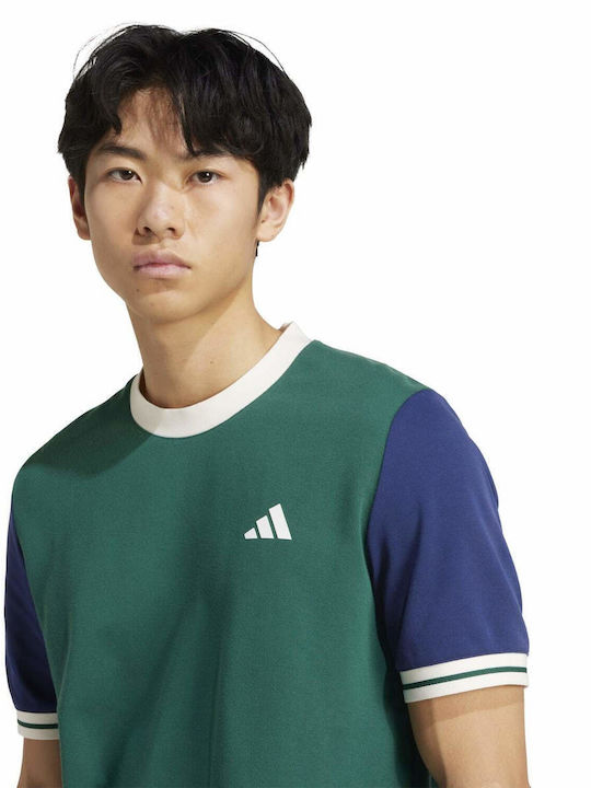 adidas Heritage Tennis Tee JC6741 Men's Green Tennis Clothes