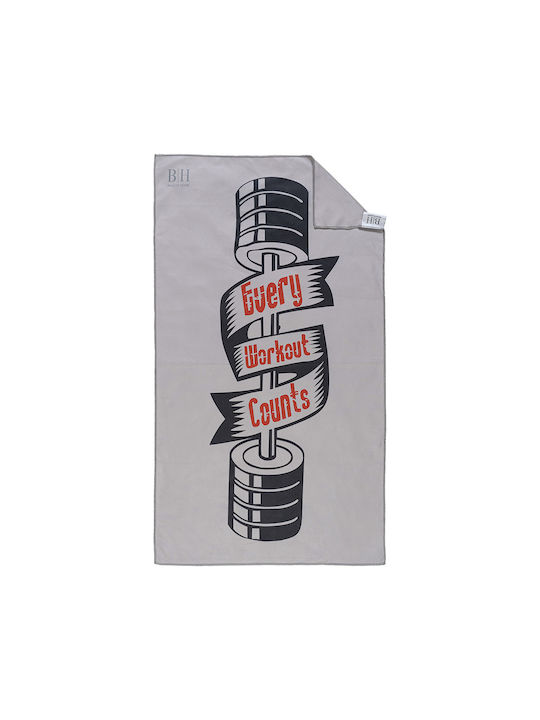 Gym Towel Art 2247 50x90 Gray Beauty Home