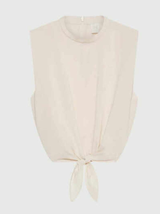 Georgette Women's Blouse Sleeveless White