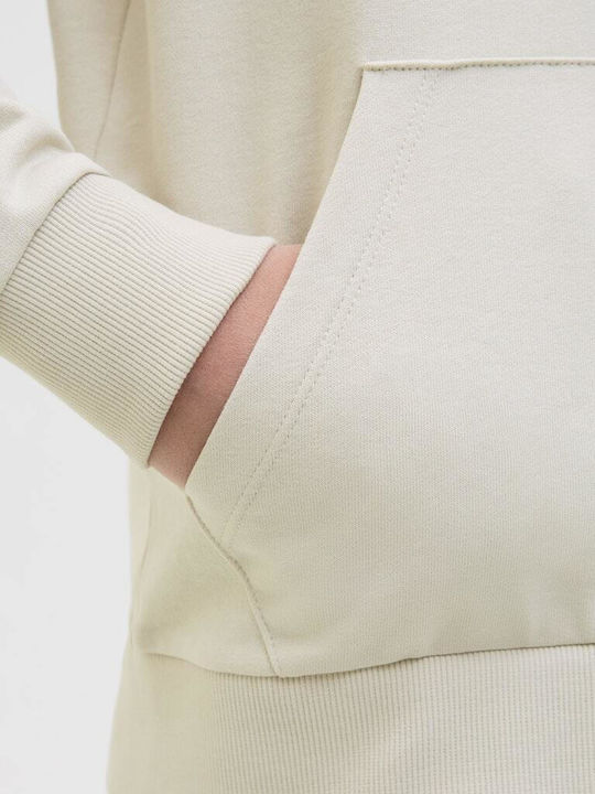 Kids Sweatshirt with Hood and Pockets Beige