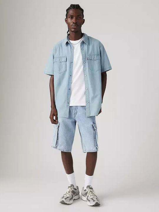 Herrenshorts Cargo Light Indigo