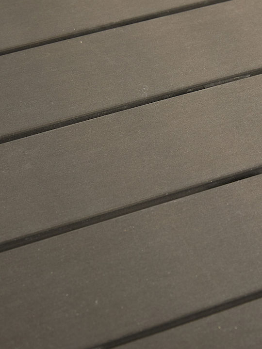 Masa pentru spații exterioare Polywood cu schelet din aluminiu Appa Cărbune de lemn 120x120x74buc