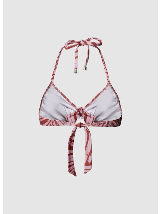 Leaf Knot Bikini Top Red