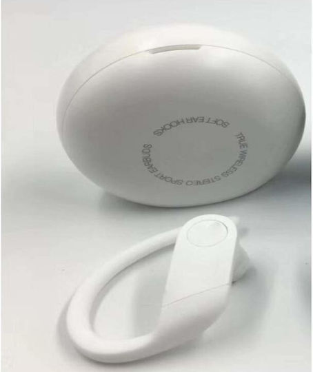 A15 Earbud Bluetooth Handsfree Ακουστικό με Θήκη Φόρτισης Λευκό