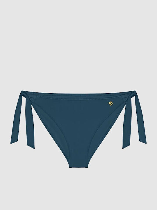 Summer Twist Bikini Slip Petrol