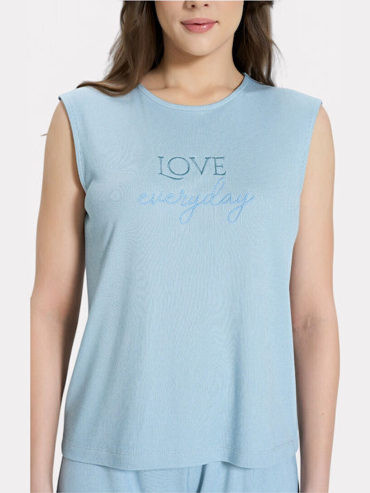 Pijadore Summer Women's Pyjama Set Light Blue