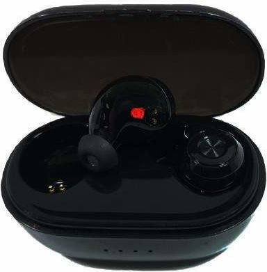 In-ear Bluetooth Handsfree Ακουστικά με Θήκη Φόρτισης Μαύρα