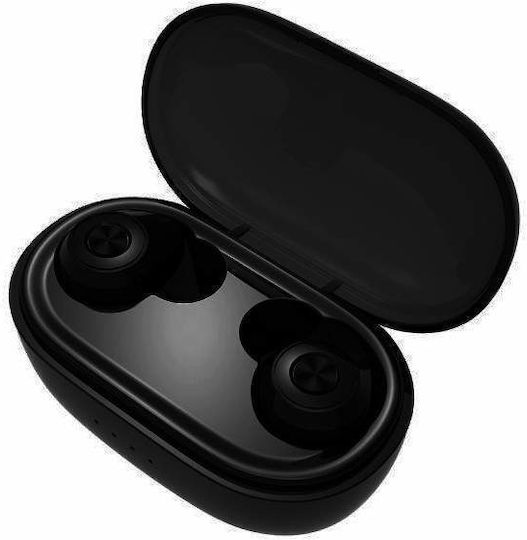 In-ear Bluetooth Handsfree Ακουστικά με Θήκη Φόρτισης Μαύρα