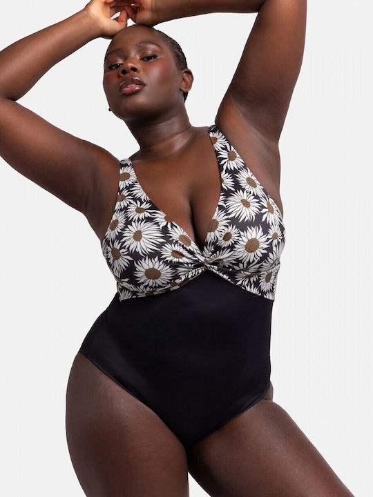 One Piece Swimsuit for Large Bust Black