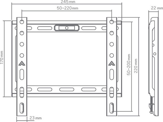 Sbox BL-3722F Стойка за телевизор Стенен до 43" и 45кг