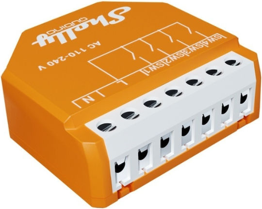 Shelly Smart Switch 4 Καναλιών Wi-Fi & Z-Wave (με Ουδέτερο)