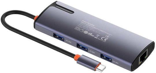 ColorWay Hub 3 Porturi USB 2.0 cu Conectare USB-A Ethernet Argintiu