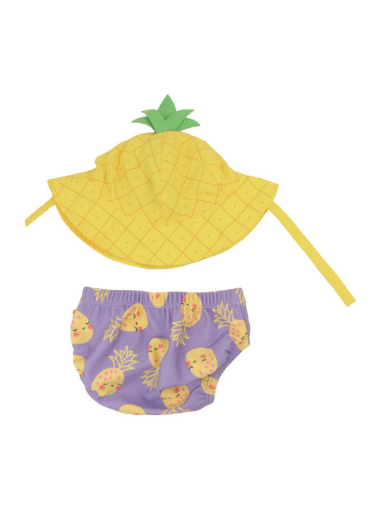 Zoocchini Παιδικό Μαγιό Πάνα με Καπέλο Pineapple Punch Zoocchini Παιδικό Μαγιό Πάνα με Καπέλο Pineapple Punch