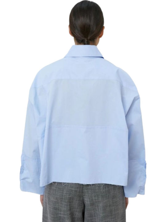 Langärmelig Damen Hemd Light Blue